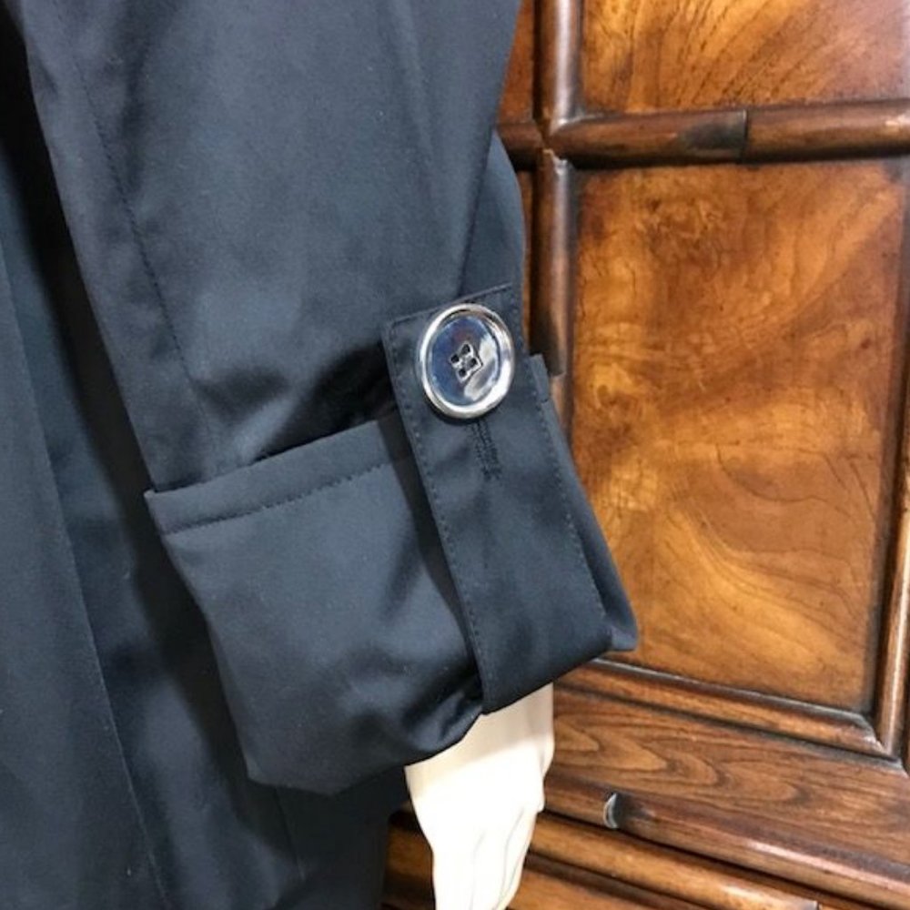 Anne Klein Black Milano Nights Cotton Blend Pea Coat - Picture 11 of 13